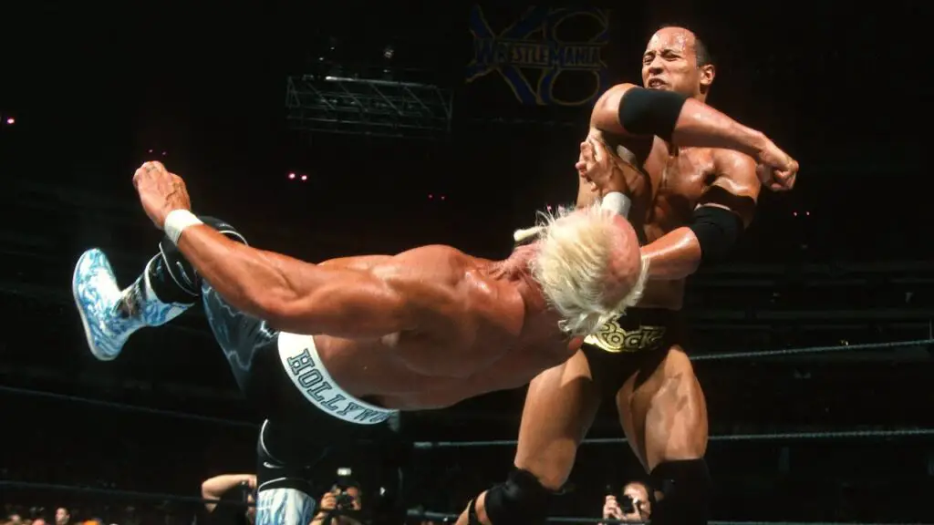 The Rock vs. Hulk Hogan at WrestleMania X8